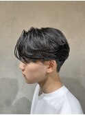 メンズカット/センターパート/ニュアンスパーマ