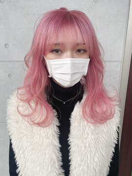 イブヘアー(eve hair) ◎ピンク/ベビーピンク/ペールピンク/ハイトーン/波巻き