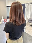 ピンクベージュブリーチなしダブルカラー秋カラー髪質改善都島