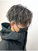 センターパート波巻きパーマスパイラルパーマツイストスパイラル