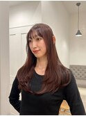 ◎韓国ヘアー顔周りレイヤーおくれ毛ミディアム前髪新潟長岡宮関