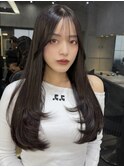 ミニウルフレイヤーカット顔周りカット前髪カット韓国ロング池袋