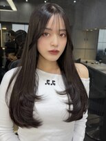 ロンドアヴァントゥス 池袋(Lond aventus)&nbsp;ミニウルフレイヤーカット顔周りカット前髪カット韓国ロング池袋