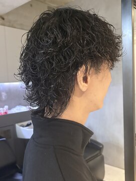 エリマ 調布(elima) 調布メンズパーマ波巻きパーマプードルパーマッシュウルフ強め