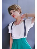 大人かわいい・エアリーショート・ジグザグバング＜ボブ