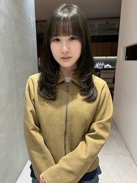 レイヤーカット/オリーブカラー/オリーブベージュ【SAHO】