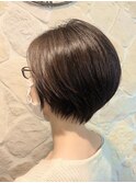 束感ショート/ヌーディーベージュ/ナチュラルアッシュ