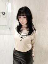 タブーセントラル(TABOO Central)&nbsp;ロングハッシュカット/韓国風ブラック