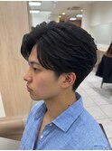 センターパート×フェザーパーマ　国立