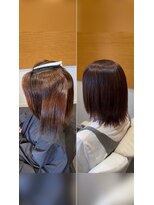 ビーアップヘアー(be:up hair)&nbsp;大阪狭山市｜縮毛矯正でまとまるショートボブ