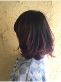 ロブ（グラデーションボルドーカラー）