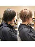 イルミナカラーでハイトーンショートに