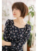 ヘアアンドビューティー ミック(Hair & Beauty miq)&nbsp;前下がりで輪郭カバー…ナチュラルかわいい丸みショートa
