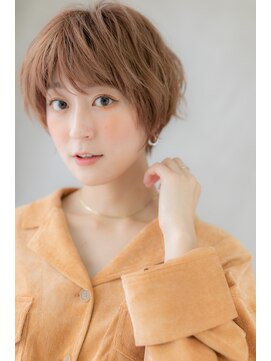 モッズヘア 越谷(mod's hair) オレンジブラウン小顔抜け感ショートウルフZ越谷10代20代30代