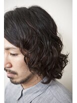 リレーションメンズヘアー(RELATION MEN'S HAIR) ＜メンズ＞ミディアムパーマ／カルマパーマ／ダークアッシュ