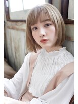 アール 北千住店(ar) シルキーベージュ×ボブショート/金髪ボブ/北千住