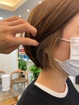 タヤ 青葉台店(TAYA)&nbsp;大人可愛いインナーカラー丸み小顔ショートボブ