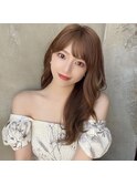 20代30代大人かわいいセミロングヘア★クリスタルベージュ
