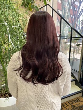 ゼスト 吉祥寺店(ZEST) 【韓国ヘア】ワンカラーでボルドーカラー　zest吉祥寺青木桜