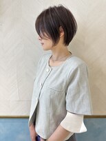 ロンド ストラーダ 心斎橋(Lond strada)&nbsp;ショート×ハイライト白髪ぼかし×切りっぱなしボブ[心斎橋]