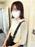 切りっぱなしボブ/前髪ありボブ/ダークブラウン/ボブ［渋谷］