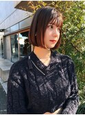 Aimee町田　丸みボブ×ピンクブラウン