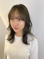 アム(amu)&nbsp;カーキベージュ/オリーブベージュ/ロングレイヤー/韓国ヘア