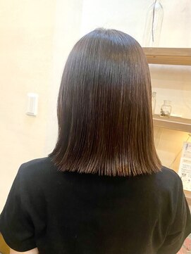 ココカラヘアー ニコ(cococara hair nico) オリーブ/暗髪/艶髪/ボブ/タッセルボブ/ストレート