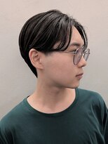 パドル(Paddle)&nbsp;メンズ/韓国ヘア/センターパート/ダウンパーマ