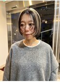 ハイライトボブ☆デザインカラー
