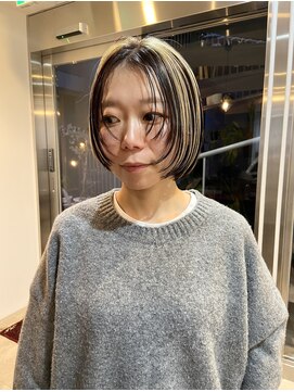 パープル(PURPLE) ハイライトボブ☆デザインカラー