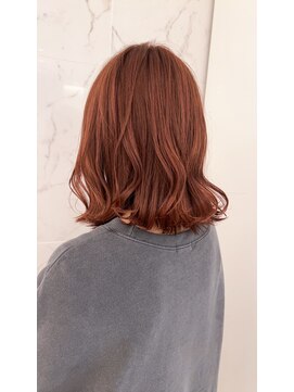 アヴァンスクロス あべのルシアス店(AVANCE.CROSS) オレンジベージュ×ボブ