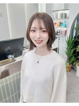 ロンドリゼル 札幌(Lond RiseL) オリーブグレー/前髪/ボブ/マロンベージュ/レイヤーカット/小顔