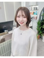 ロンドリゼル 札幌(Lond RiseL) オリーブグレー/前髪/ボブ/マロンベージュ/レイヤーカット/小顔