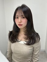 クレム 博多駅店(ChLem)&nbsp;レイヤー　レイヤーカット　顔まわり　暗髪　髪質改善