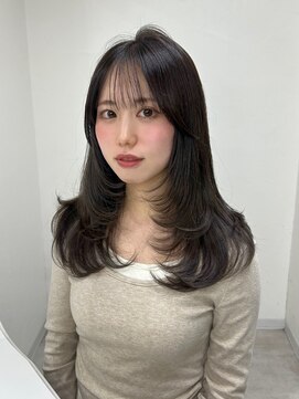 クレム 博多駅店(ChLem) レイヤー　レイヤーカット　顔まわり　暗髪　髪質改善