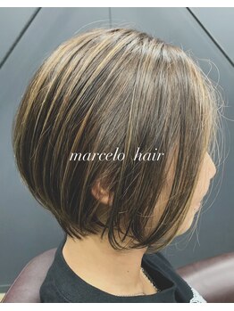 マルセロヘアー(MARCELO hair)の写真/白髪ぼかしやハイライト・ローライトを駆使したデザインカラーはお任せ!透明感溢れる自然な艶髪へ◎