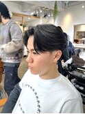 曲がる縮毛矯正　センターパート　垢抜け