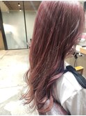 ハイライトでおしゃれピンク