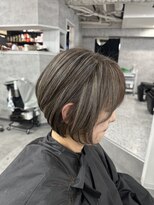 ワールドオーダー 天王寺店(WORLD ORDER)&nbsp;白髪活かし相談／ブラウンのナチュラルボブ