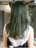 Olive ash hair