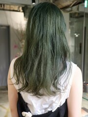 Olive ash hair