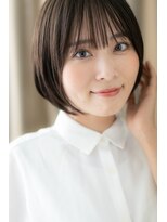 カバーヘア ブリス 大宮西口(COVER HAIR bliss) 黒髪前下がりスマートマッシュボブショートY大宮20代30代40代