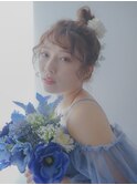 高めのお団子アレンジ