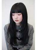 小顔似合わせカットフェミニンロングレイヤーメルティカラー