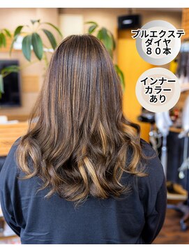 ヘアーメイク ダンス(hair make DANCE) プルエクステダイヤ80本 インナーカラーあり!