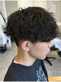 波巻きスパイラルパーマツイストパーマメンズマッシュパーマ