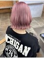 ビスクヘアデザイン(bisq hair design)&nbsp;柔らかいホワイトピンク☆［佐賀市/ブリーチ/ハイトーンカラー］