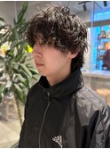 ツイスパ マッシュ 無造作パーマ ツーブロック 20代30代