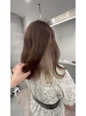 インナーカラー、ミルクティーベージュ